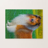 Ruwe Collie Dog Jigsaws. Legpuzzel (Horizontaal)