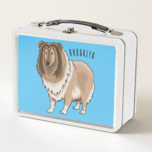 Ruwe collie hond cartoonillustratie