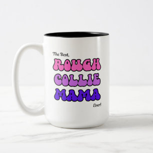 Ruwe Collie Mama Tweekleurige Koffiemok