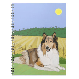 Ruwe Collie met velden Notitieboek