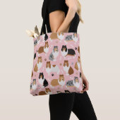 Ruwe Collie Paws en Botten Canvas tas (Dichtbij)