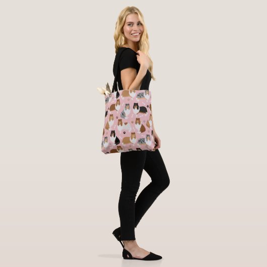 Ruwe Collie Paws en Botten Canvas tas (Op model)