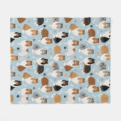 Ruwe Collie Paws en Botten Fleece Deken (Voorkant (Horizontaal))