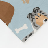 Ruwe Collie Paws en Botten Fleece Deken (Hoek)