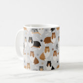Ruwe Collie Paws en Botten Koffie Mok (Voorkant links)