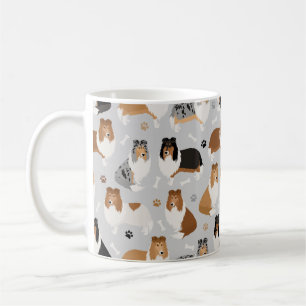 Ruwe Collie Paws en Botten Koffie Mok