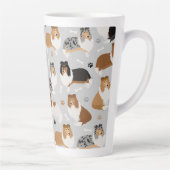 Ruwe Collie Paws en Botten Latte Mok (Rechts)
