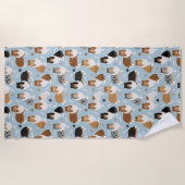 Ruwe Collie Paws en Botten Strandlaken (Voorkant)