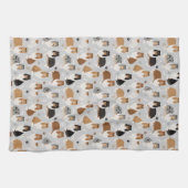 Ruwe Collie Paws en Botten Theedoek (Horizontaal)