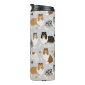 Ruwe Collie Paws en Botten Thermosbeker (Geroteerd rechts)