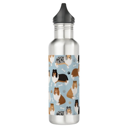 Ruwe Collie Paws en Botten Waterfles (Links)