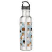 Ruwe Collie Paws en Botten Waterfles (Achterkant)