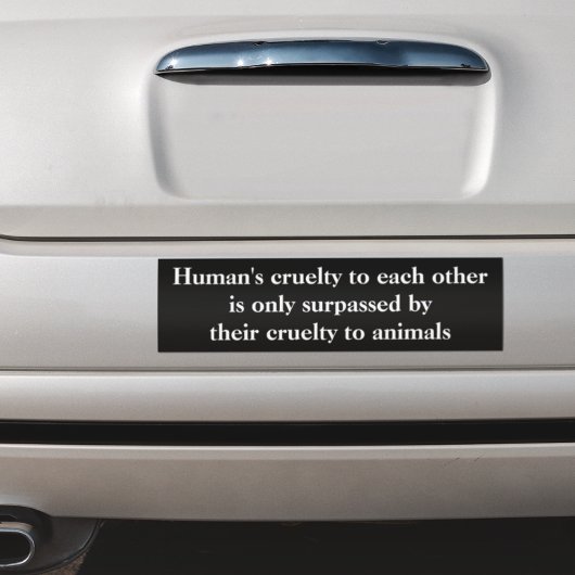 Ruwe dierenrechten Vegan Bumpersticker