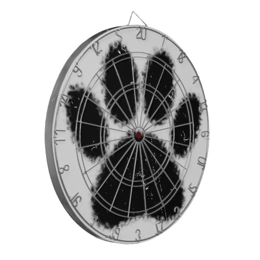 Ruwe en vervormde kleurenafdrukken dartbord (Voorkant Links)