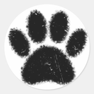 Ruwe en vervormde kleurenafdrukken ronde sticker