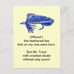 Ruwe forel Briefkaart "Blue Matuka"