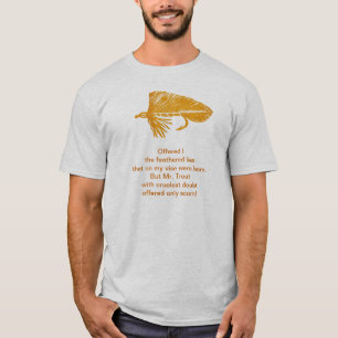 Ruwe forel shirt met gouden matuka-wimpel.