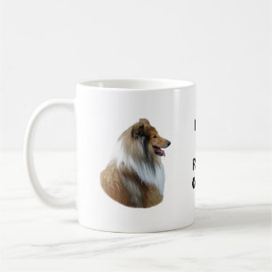 Ruwe foto van Collie dog portret Koffiemok