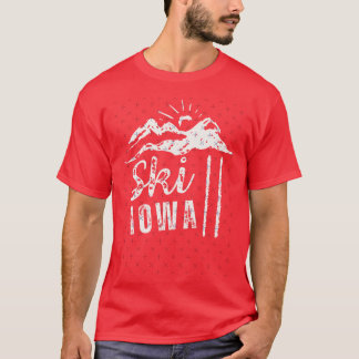 Ruwe Geschaafde Ski Iowa T-shirt