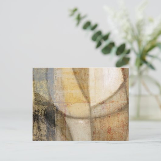 Ruwe getextureerde verf van aardtoon briefkaart (Staand voorkant)