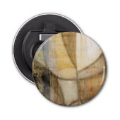 Ruwe getextureerde verf van aardtoon button flesopener (Voorkant)