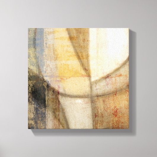 Ruwe getextureerde verf van aardtoon canvas afdruk (Voorkant)