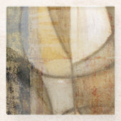 Ruwe getextureerde verf van aardtoon glazen onderzetter (Voorkant)