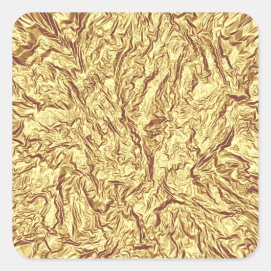 Ruwe goud vierkante sticker (Voorkant)