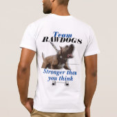 Ruwe hond sterker dan je denkt t-shirt (Achterkant)
