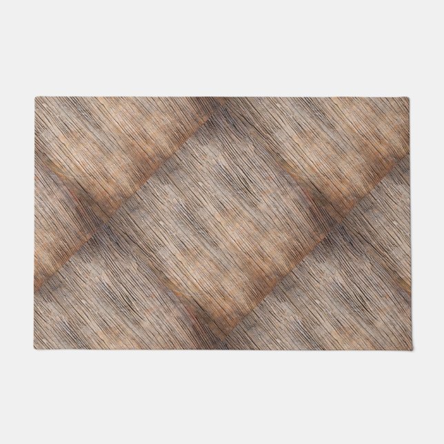 ruwe houten plank deurmat (Voorkant)