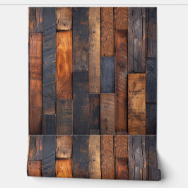 Ruwe houtextuur behang