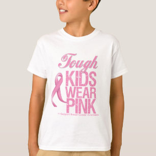 Ruwe Kinderen Draag Roze Borstkanker T-shirt