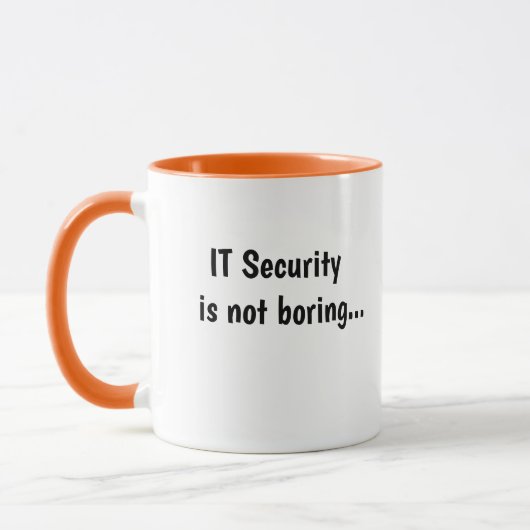 Ruwe maar grappige IT Security Manager Quote Joke Mok (Links)