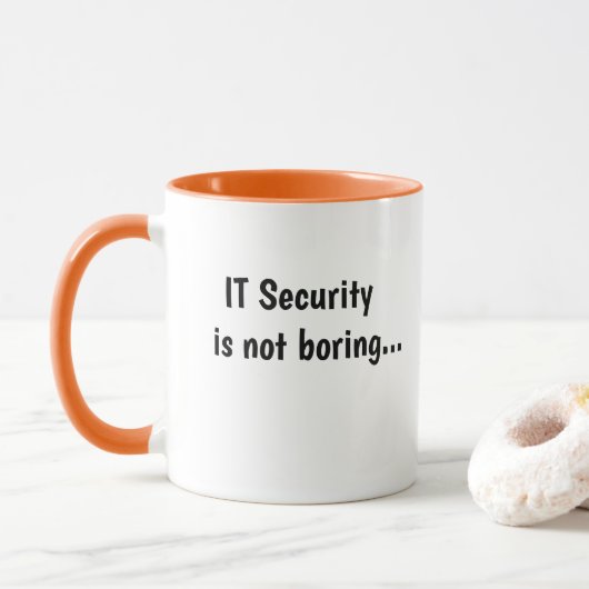 Ruwe maar grappige IT Security Manager Quote Joke Mok (Met donut)