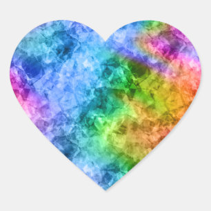 Ruwe pacock Blue textuur Hart Sticker