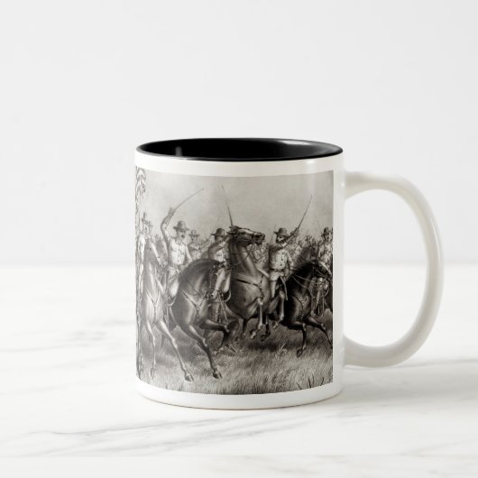 Ruwe riemen: Kolonel Theodore Roosevelt Tweekleurige Koffiemok (Rechts)