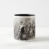 Ruwe riemen: Kolonel Theodore Roosevelt Tweekleurige Koffiemok (Center)