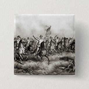 Ruwe riemen: Kolonel Theodore Roosevelt Vierkante Button 5,1 Cm