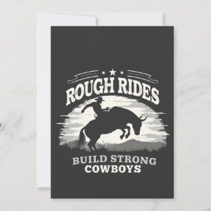 Ruwe ritten maken sterke cowboys westers kaart
