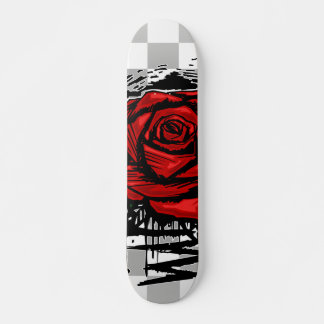Ruwe Roos Graffiti Kunst – Rode Stedelijke Bloem Skateboard