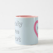 Ruwe veen/vegetarische blauwe Mok (Center)