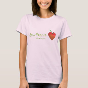 Ruwe vegan met al mijn liefde (rood appelhart) t-shirt