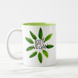 Ruwe vegraan-Mok, 100% VEGAN Tweekleurige Koffiemok