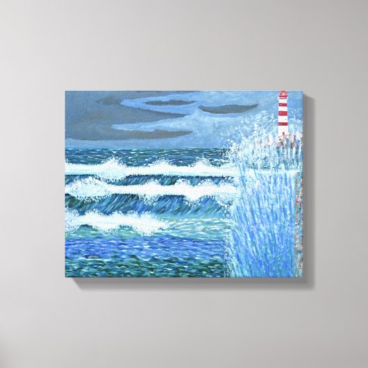 Ruwe zee canvas afdruk (Voorkant)