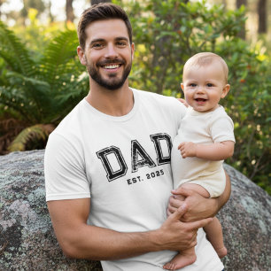 Ruwe Zwarte Krachtige Jaar Papa Opgericht T-shirt