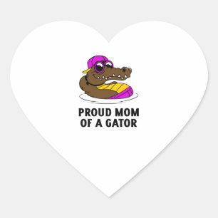 Ruwmam van een gatorkrokodil hart sticker
