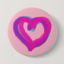 Ruwweg getekend hart op aangepaste roze kleur