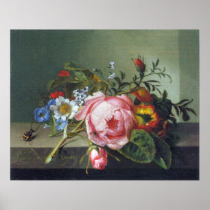 Ruysch - Rozen Tak Met Kever En Bij Poster