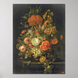 Ruysch - stilstand van de bloemen poster