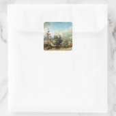 Ruyter en William de Witt Vierkante Sticker (Tas)